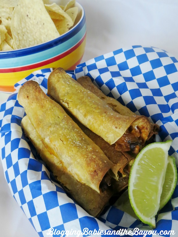 Game Day Party Foods - Corn & Black Bean Baked Taquitos - Final Results for Baked Taquitos