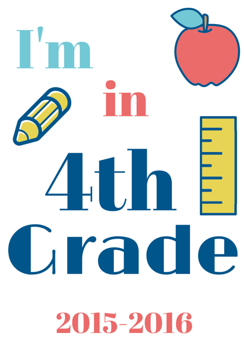 4th Grade Back to School Signs