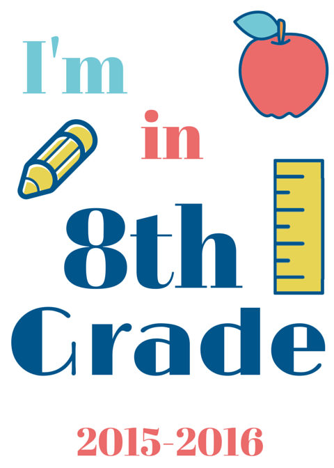 8th Grade Back to School Signs