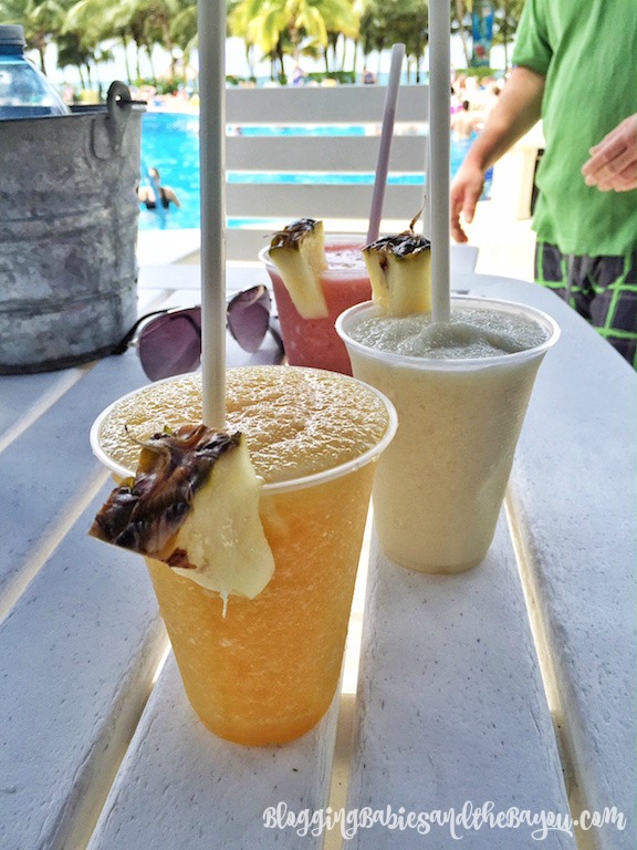 Alcoholic and Nonalcoholic drinks at Cozumel Mexico - Paradise Beach Club #BayouTravel