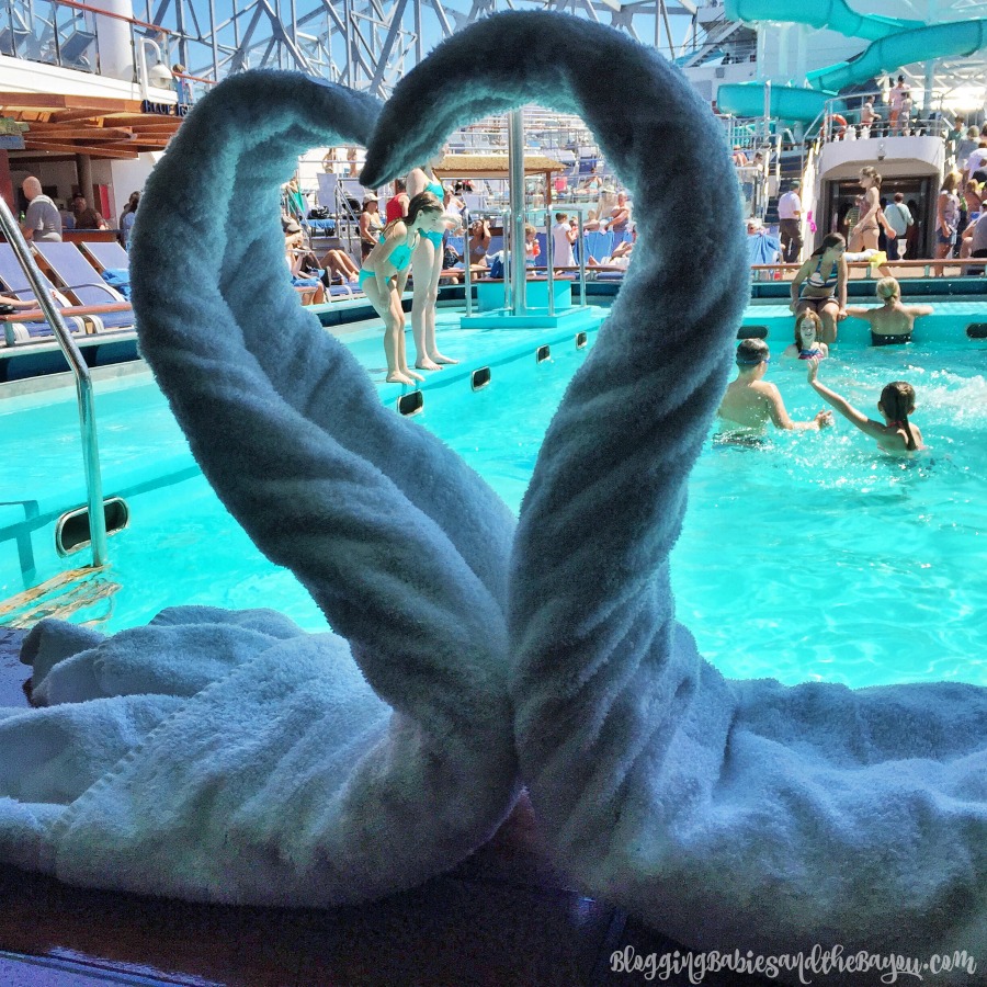 Lido Deck Pools and Waterslides - Inside the Carnival Triumph, Port of Orleans New Cruise Ship